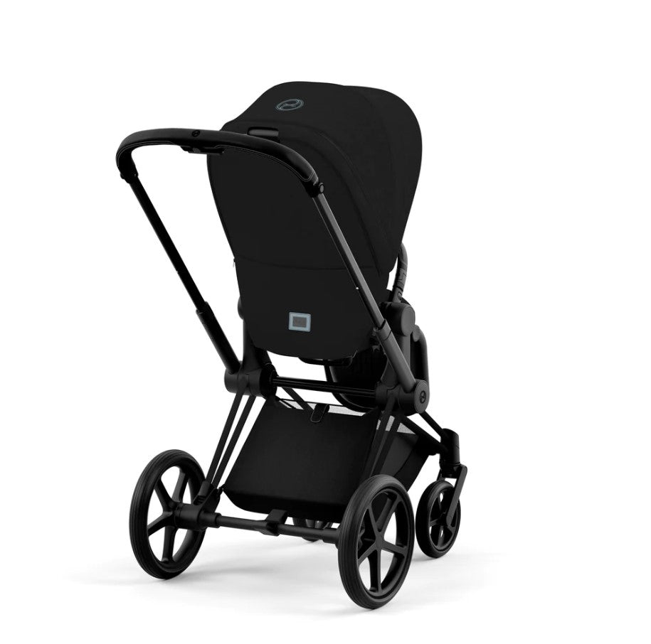 Priam Pram 2022. Matt Black + Stardust Black Plus back