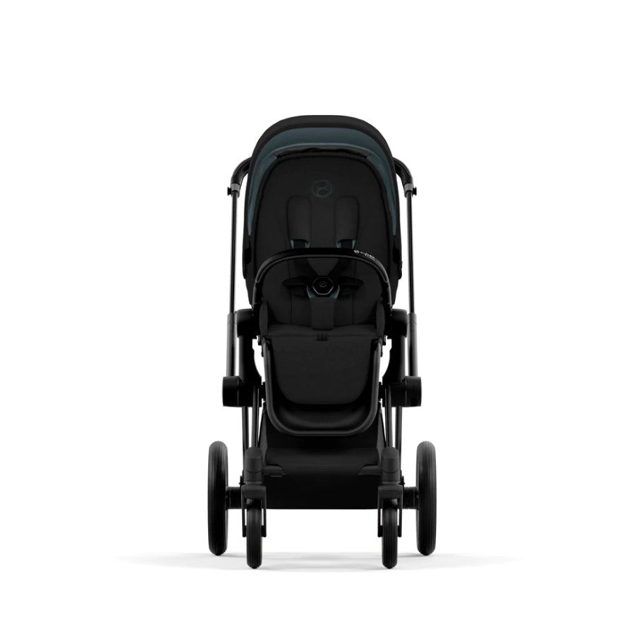 Priam Pram 2022. Matt Black + Stardust Black Plus front
