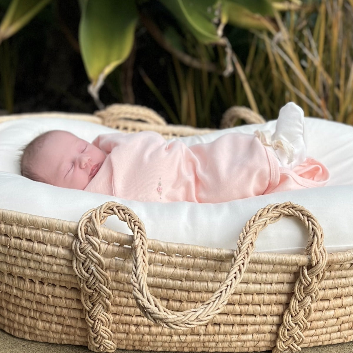 Dimples summer 2022/23 collection pastel skies cotton snugglewrap in pink rose