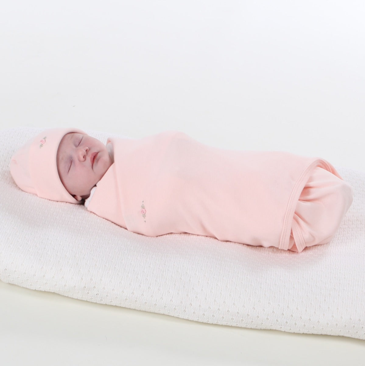 Dimples summer 2022/23 collection pastel skies cotton snugglewrap in pink rose