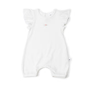 Dimples summer 2022/23 collection pastel skies cotton frill sleeve romper white rose:image,small_image,thumbnail