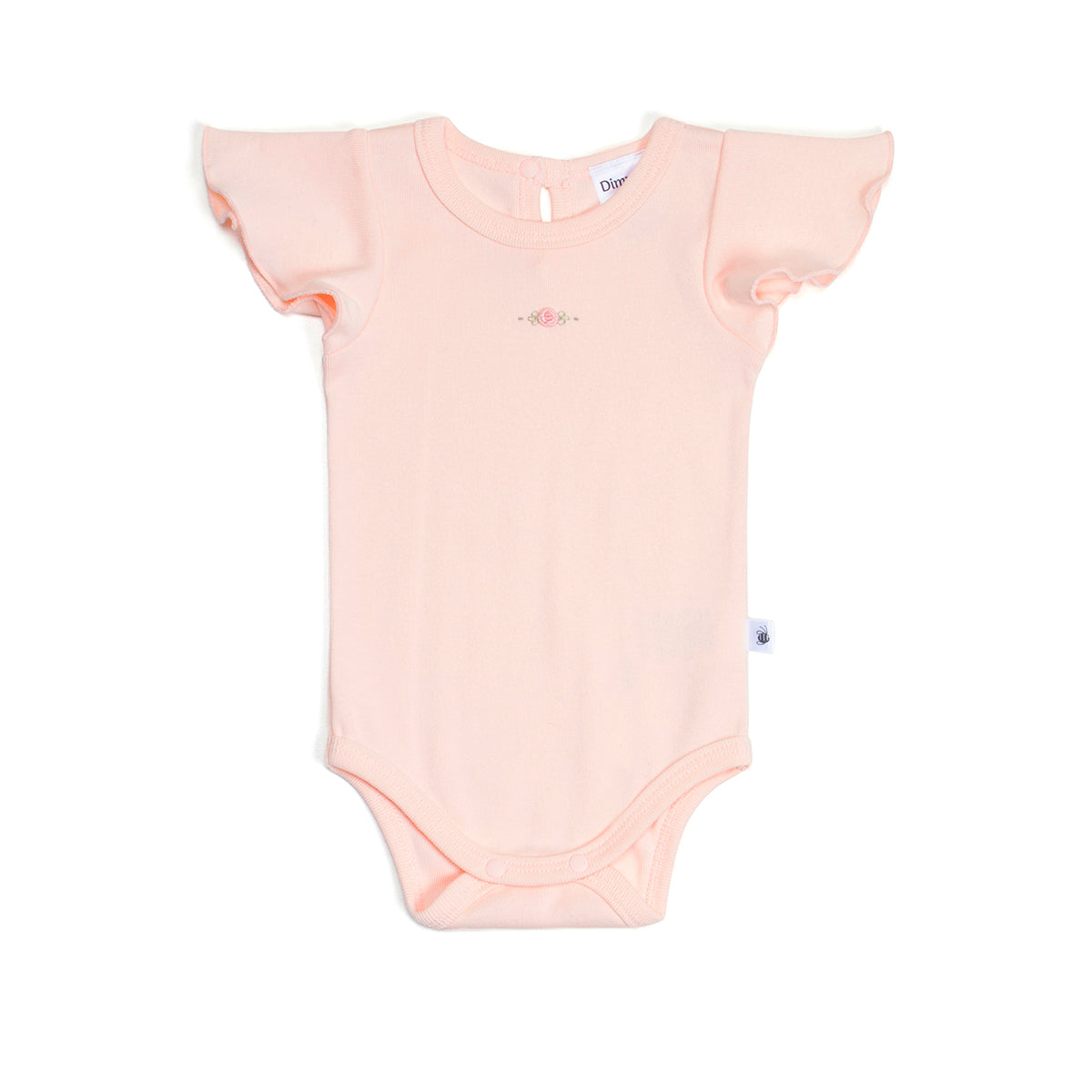 Dimples summer 2022/23 collection pastel skies cotton petal sleeve bodysuit in pink :image,small_image,thumbnail