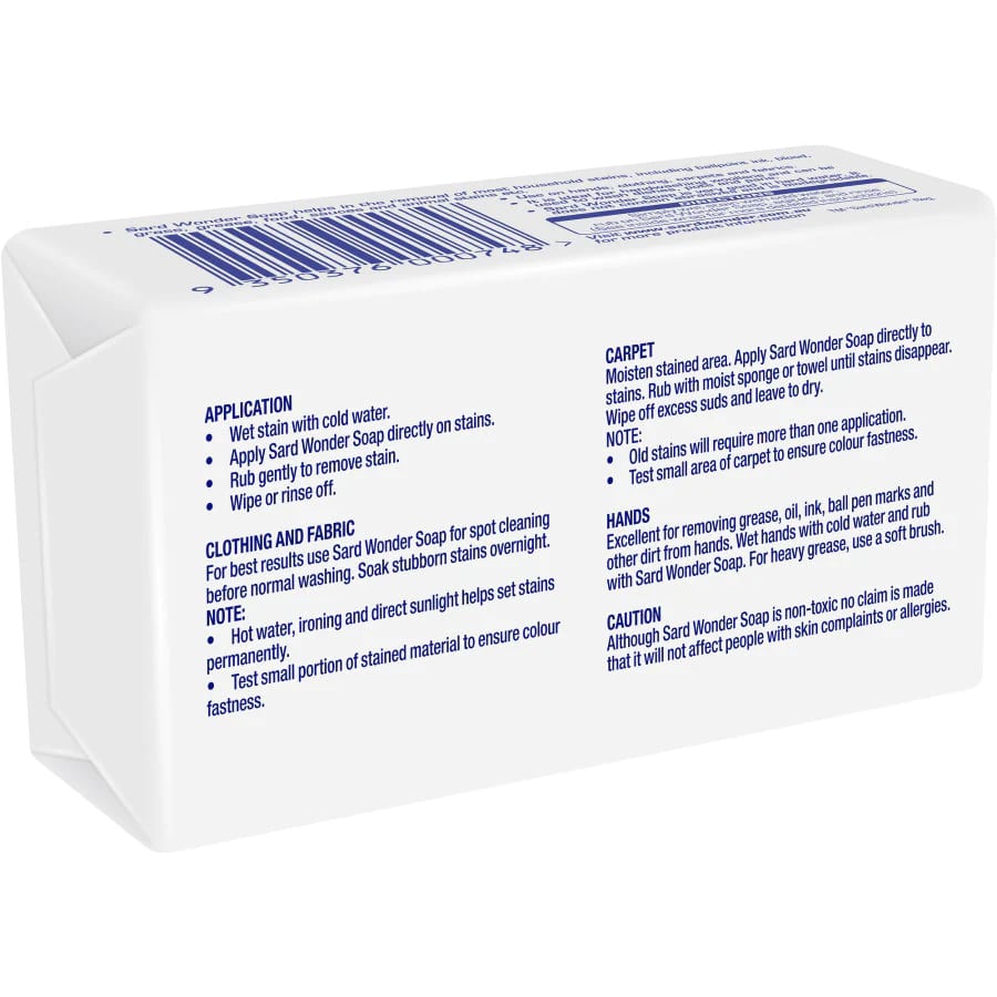 Sard Wonder Soap multi Purpose stain remover Content