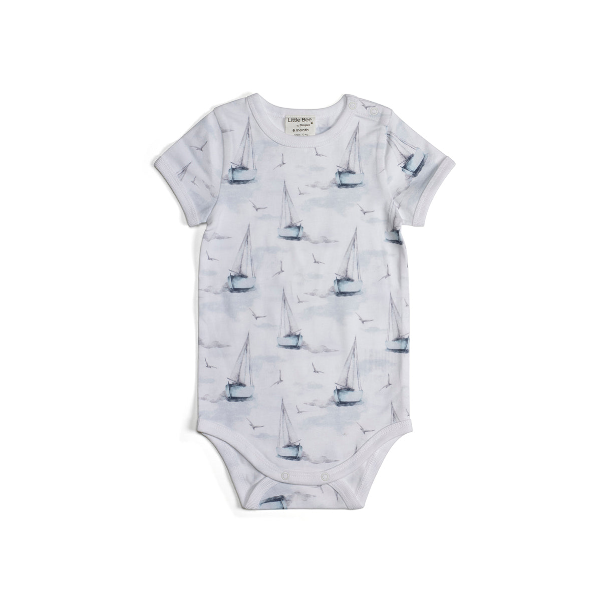 Organic cotton one-piece with boats print:image,small_image,thumbnail