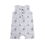 Organic cotton tank romper with boats print:image,small_image,thumbnail