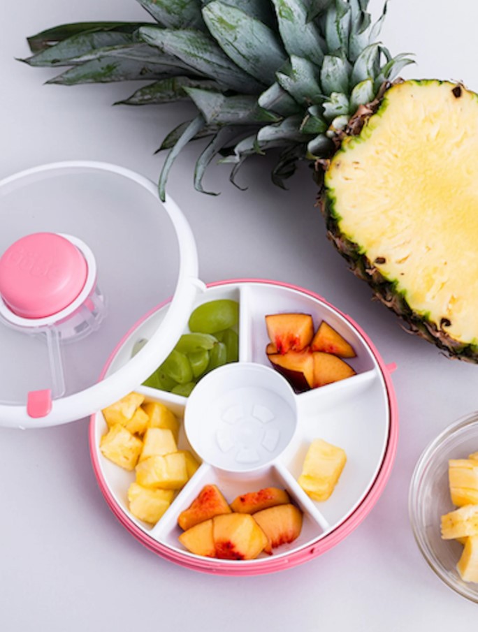 GoBe Small Snack Spinner Coral pineapple