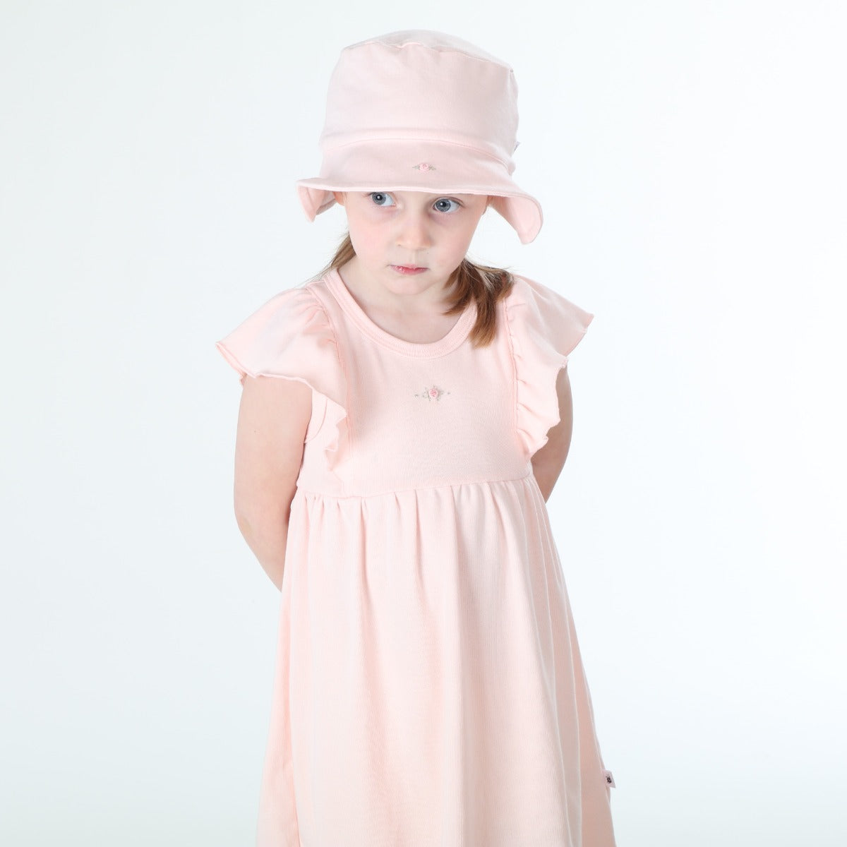 Dimples summer delights collection 2022 cotton sunhat in pink rose