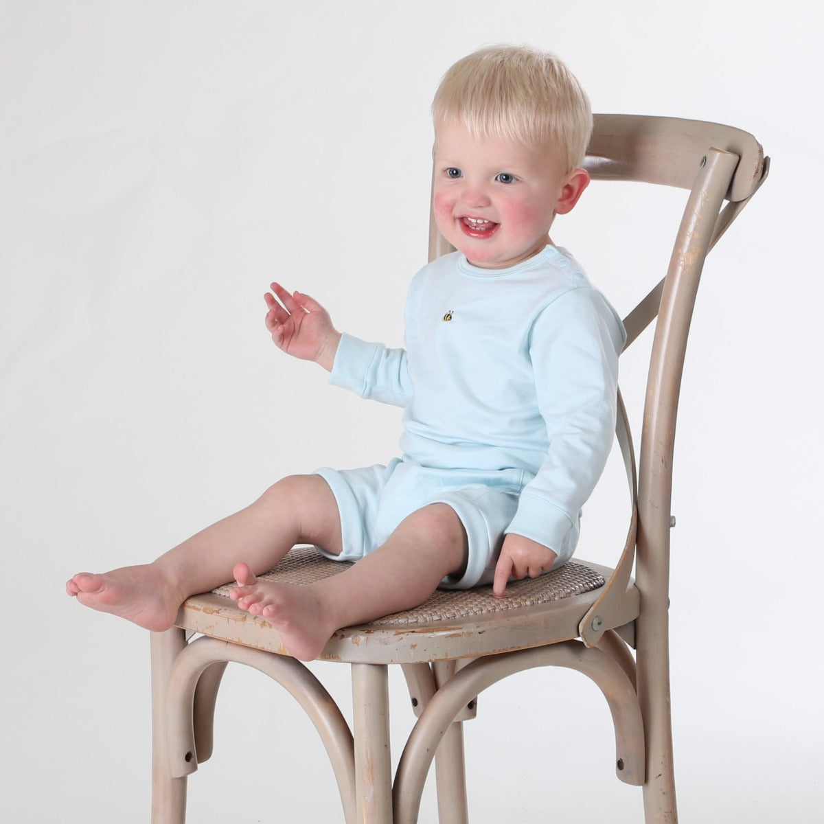 Dimples summer delights cotton jumper in Blue bee