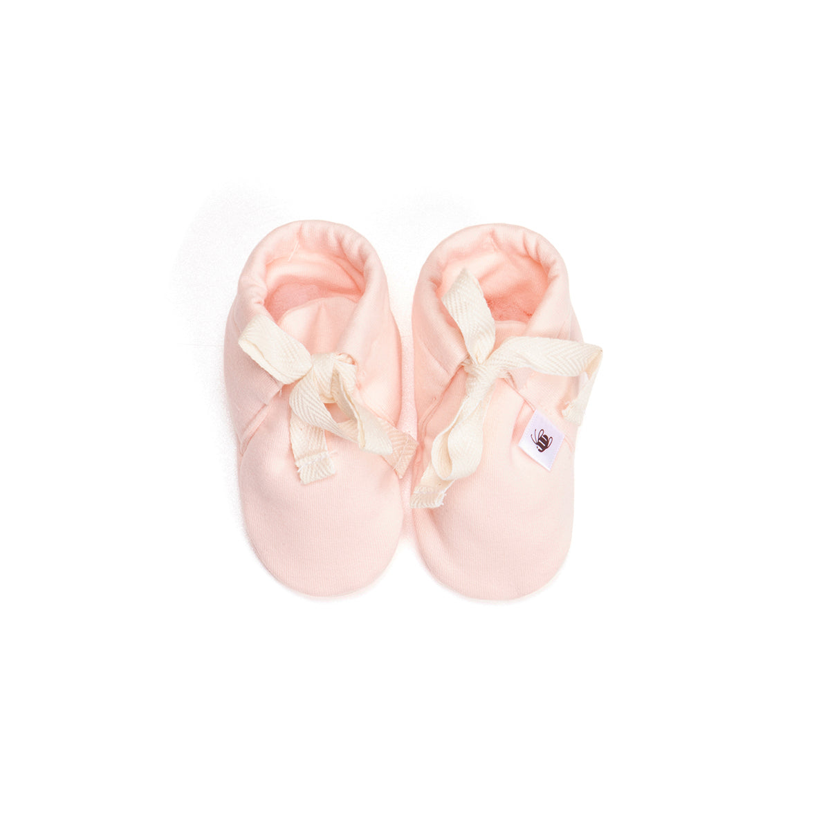 dimples summer delights collection 2022 cotton tie booties in pink:image,small_image,thumbnail