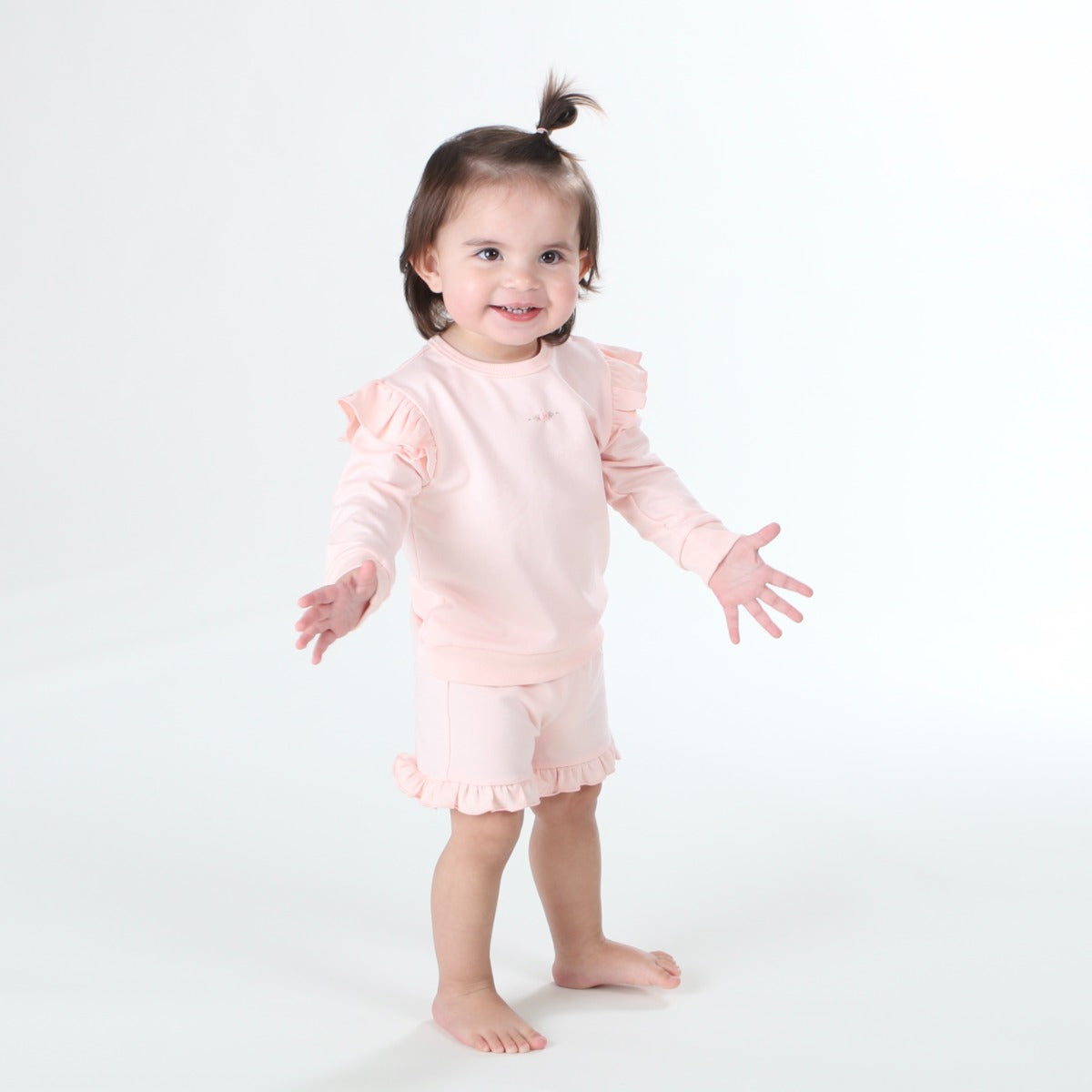 Dimples summer delights collection 2022 cotton frill jumper in Pink
