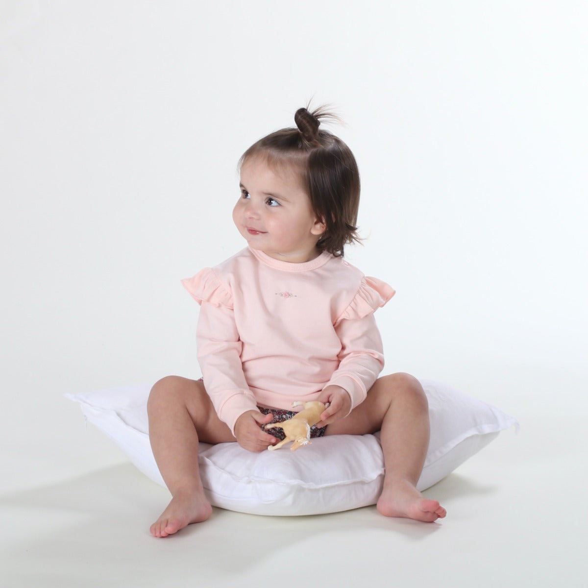 Dimples summer delights collection 2022 cotton frill jumper in Pink