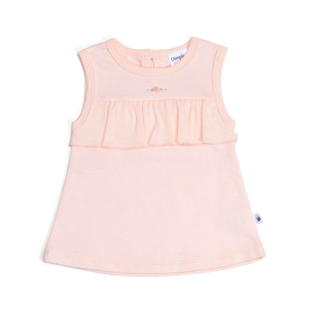 Dimples Summer Delights cotton dress in Pink rose:image,small_image,thumbnail