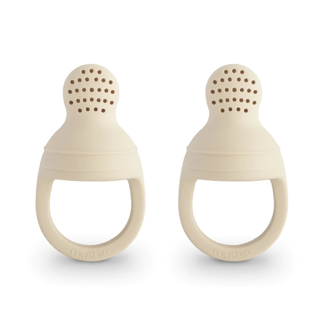 Mushie Silicone Fresh food feeder in sand:image,small_image,thumbnail,swatch_image