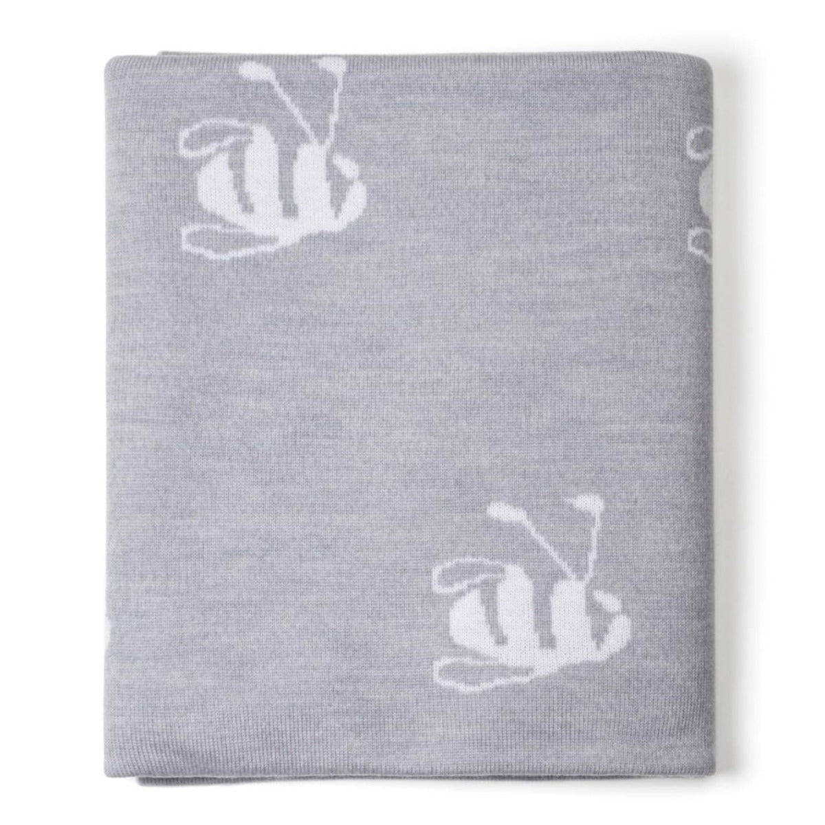 Dimples merino wool signature bee blanket in Grey:image,small_image,thumbnail,swatch_image