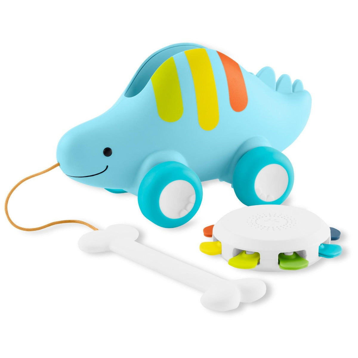 Skip Hop Explore & More Dinosaur 3-In-1 Baby Musical Pull Toy with rattle removed