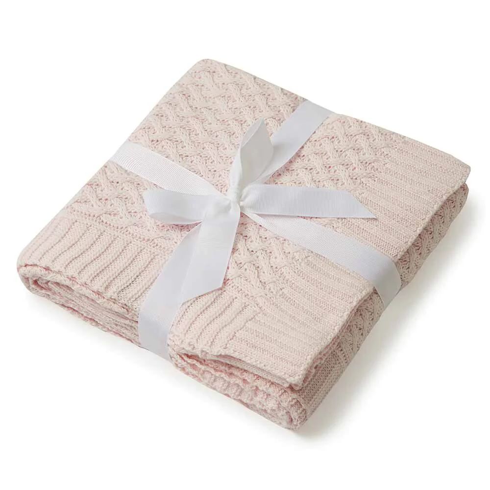Snuggle Hunny Diamond Knit Blanket Pink:image,small_image,thumbnail,swatch_image