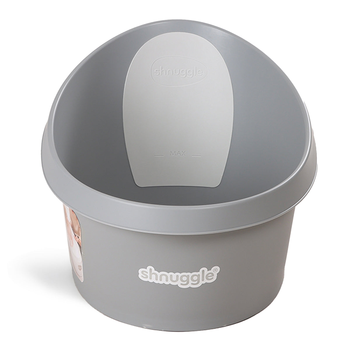 Shnuggle Toddler Bath Pebble Grey front view:image,small_image,thumbnail,swatch_image