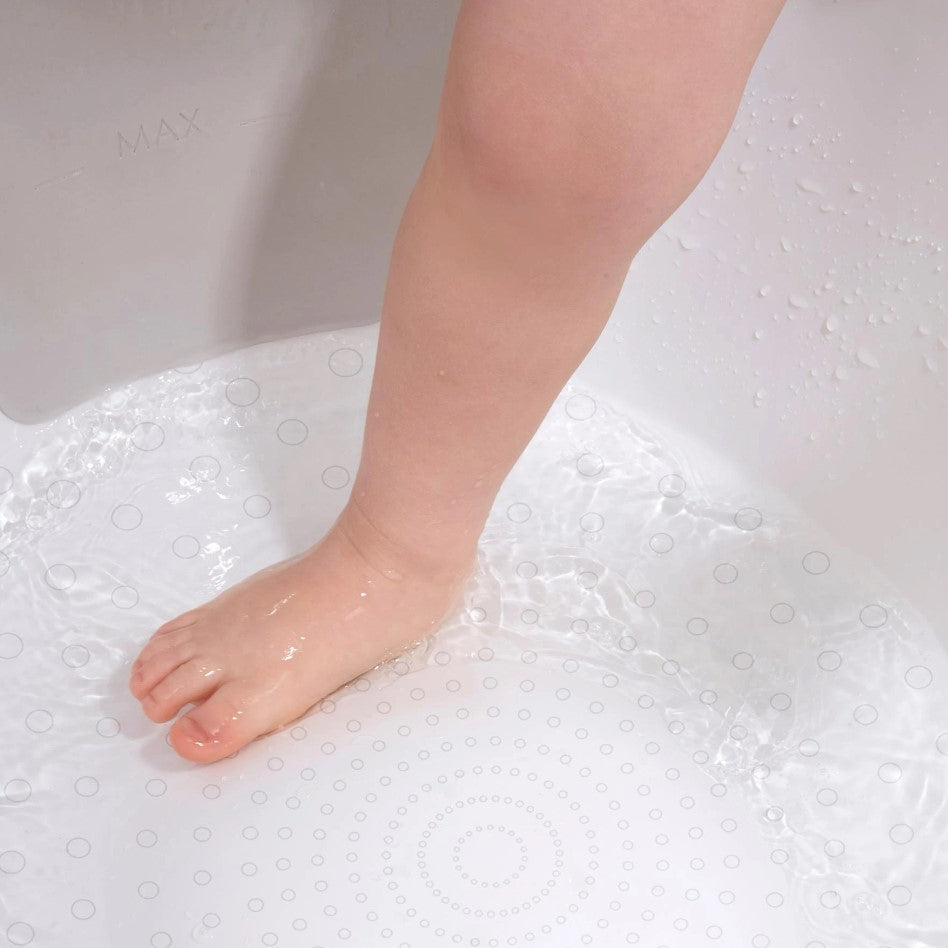 Shnuggle toddler bath in white grey - Grip feature