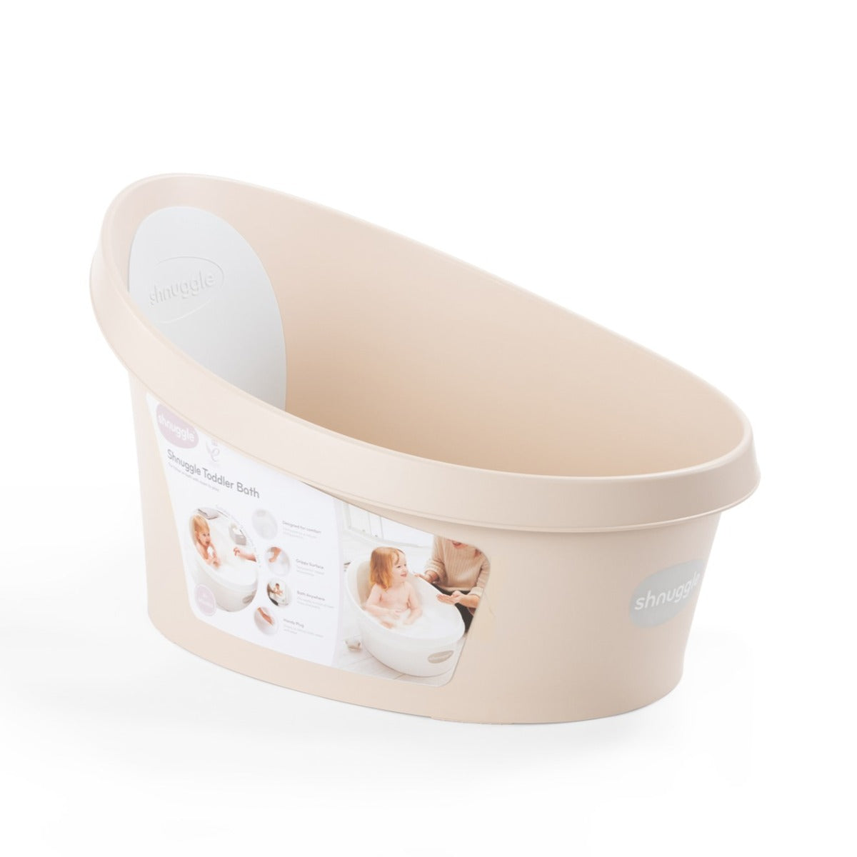 Sand Shnuggle bath for babies bathing time side view