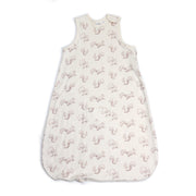 Little Bee by Dimples Merino Lined Sleeping Bag in Squirrel Print front view:image,small_image,thumbnail,swatch_image