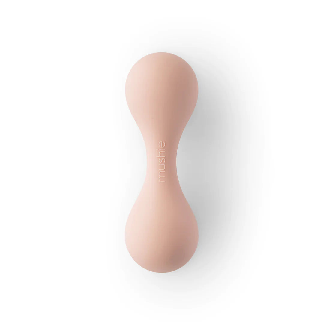 Mushie silicone baby rattle in blush:image,small_image,thumbnail,swatch_image