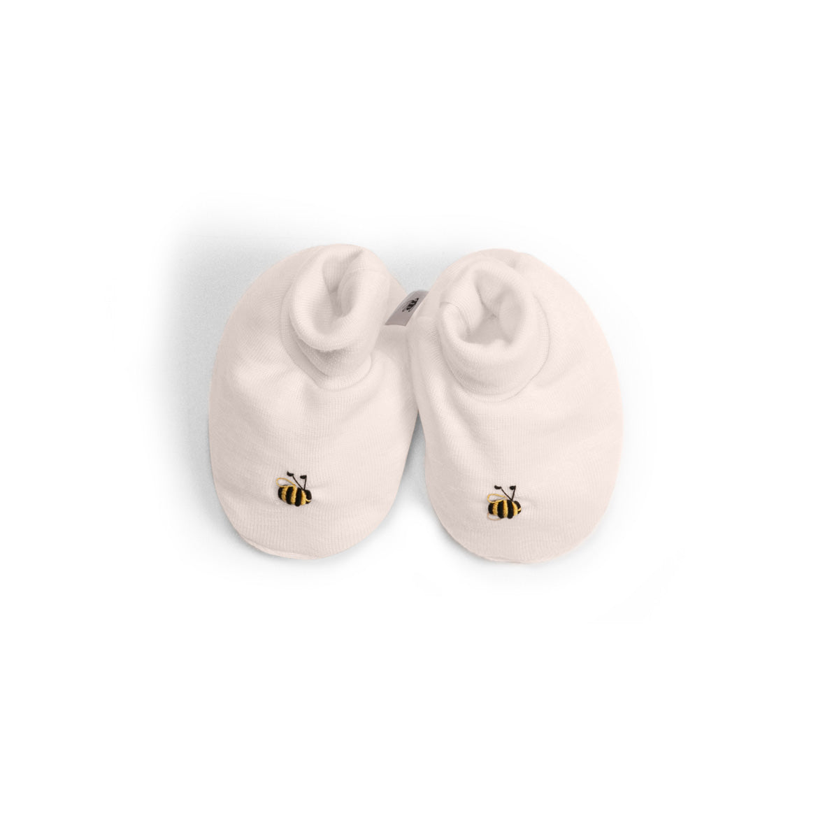 Merino baby booties in Eggnog colour:thumbnail