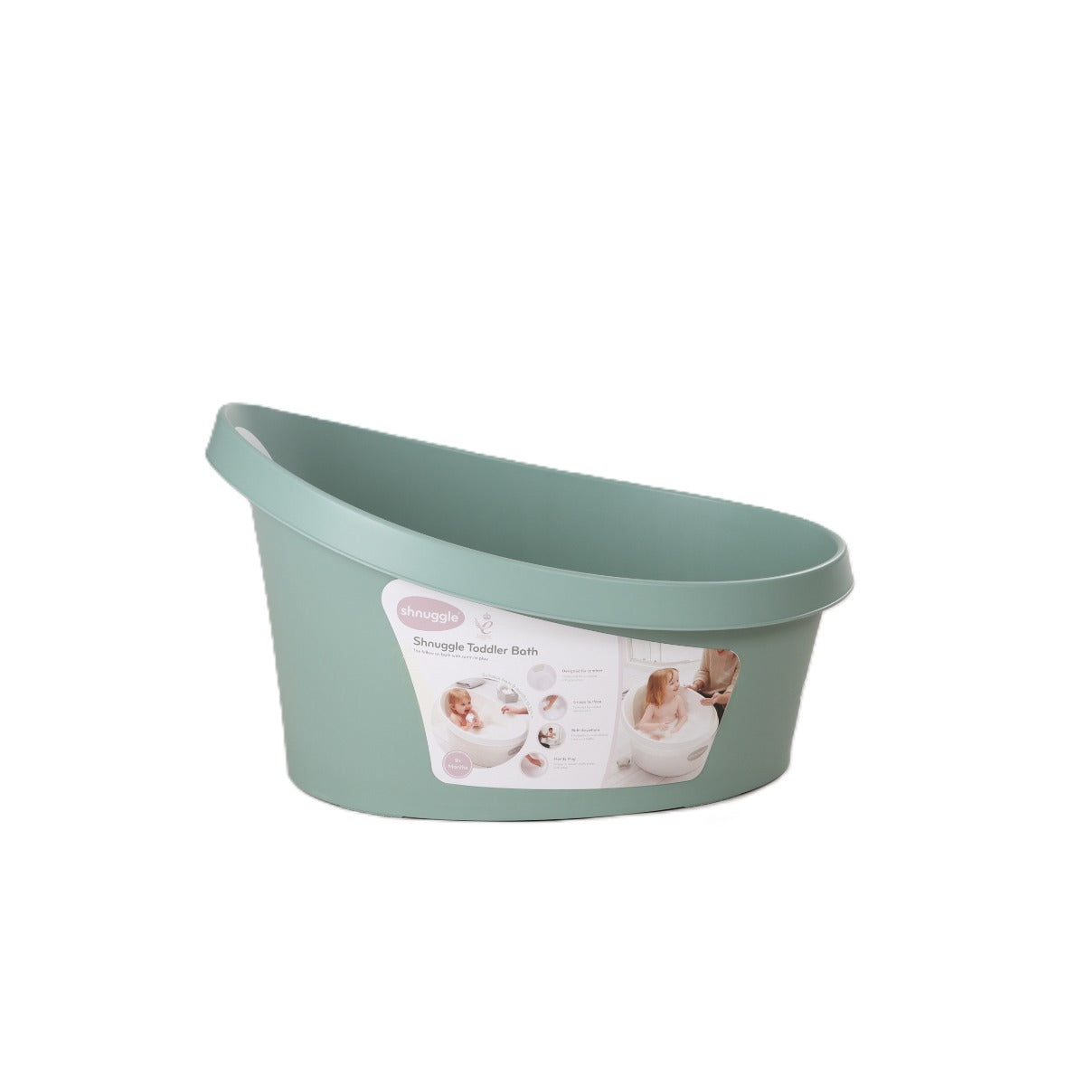 Shnuggle Toddler Bath Eucalyptus side view