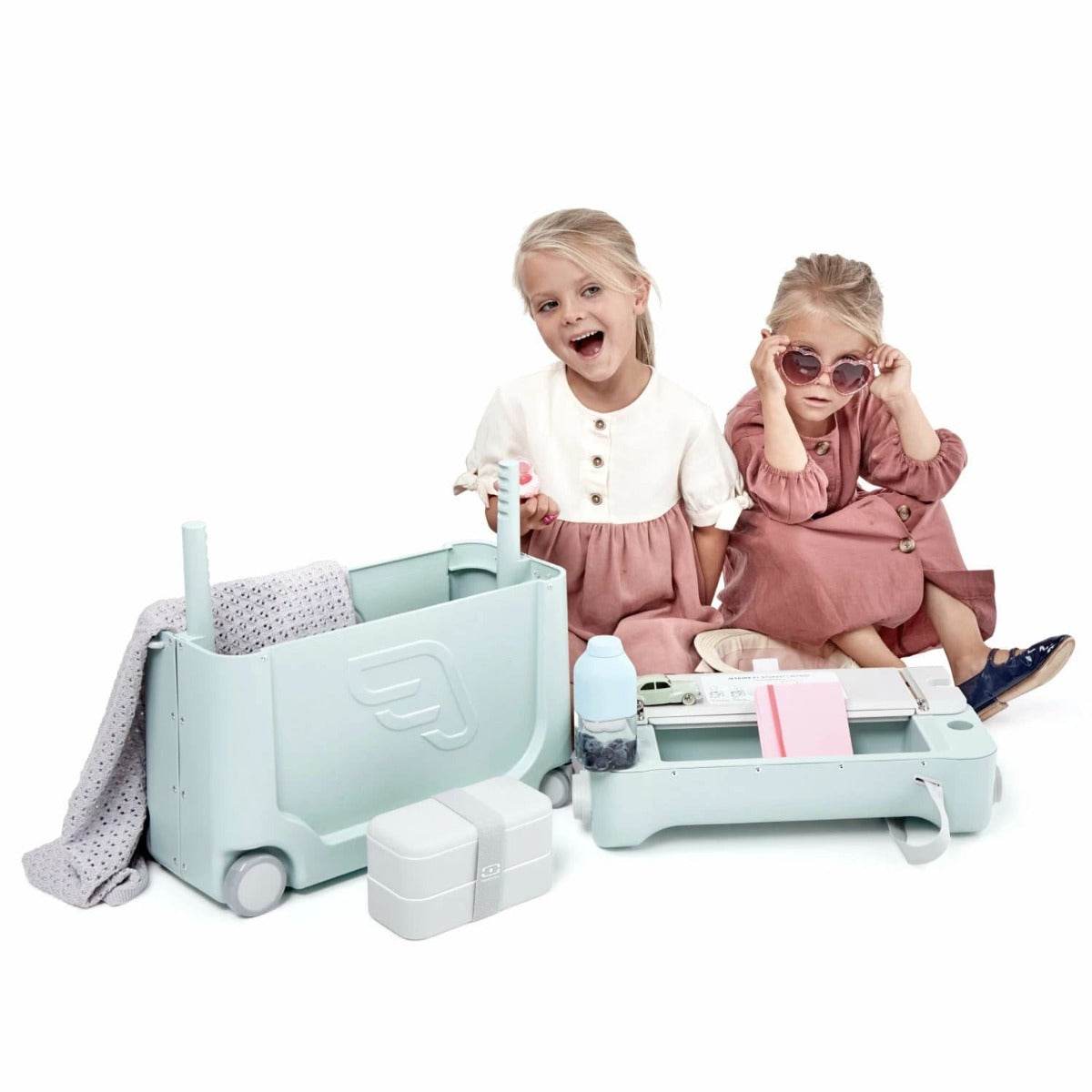 Stokke Jetkids Bedbox Green Aurora | Travel Suitcase | Dimples NZ