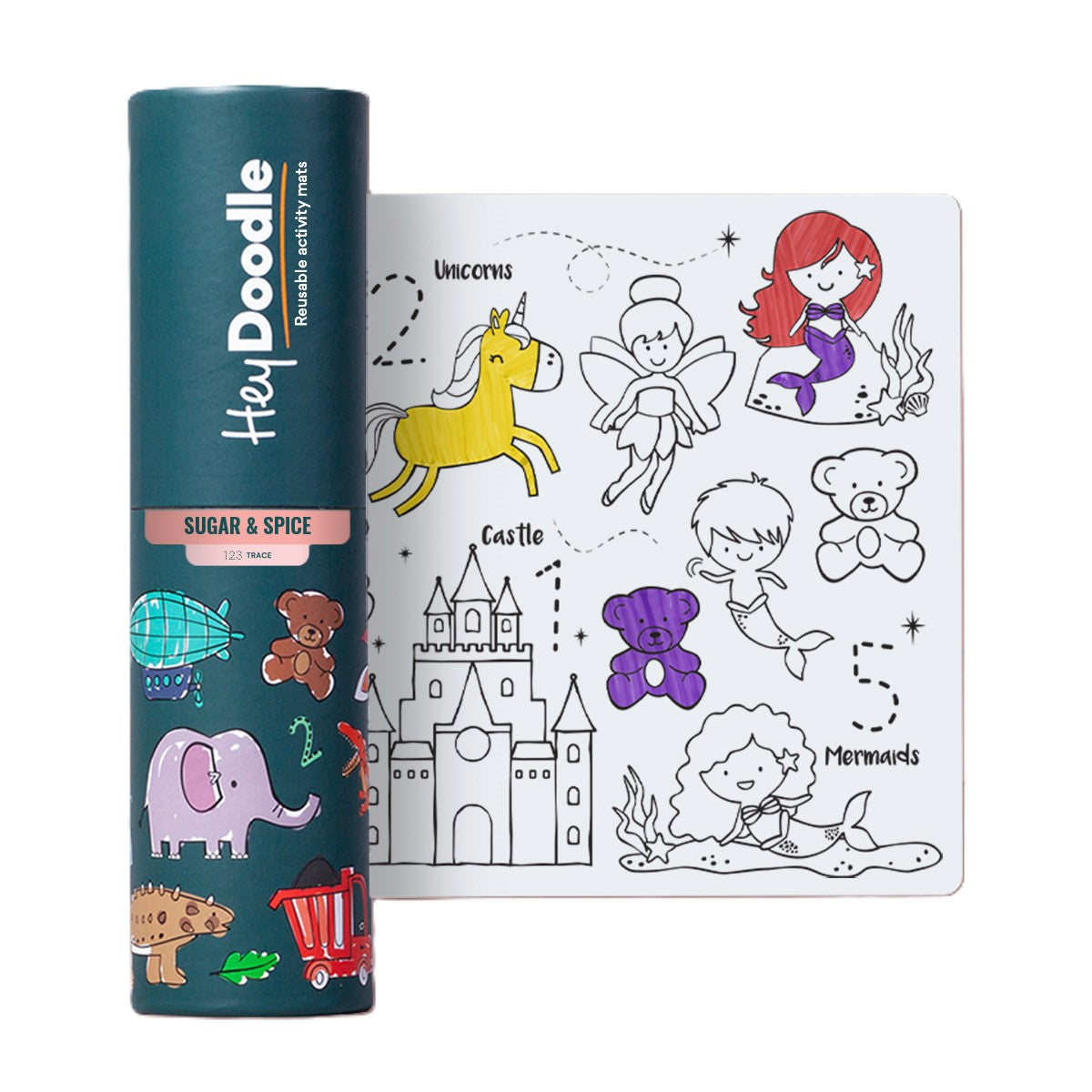 Mini Sugar and Spice HeyDoodle Activity mat with unicorns and fairies:image,small_image,thumbnail,swatch_image