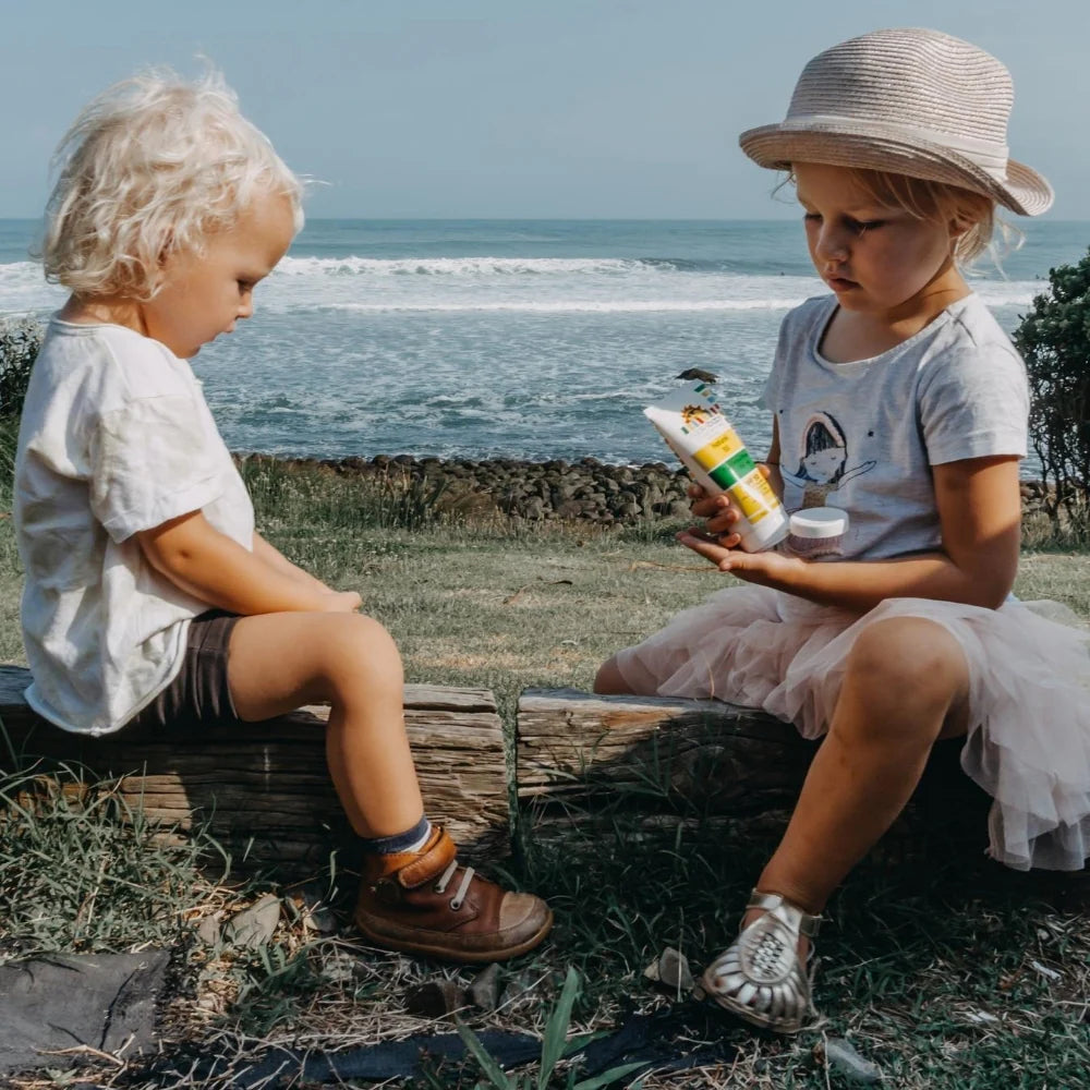 Baby using Natural Sunscreen SPF 50+