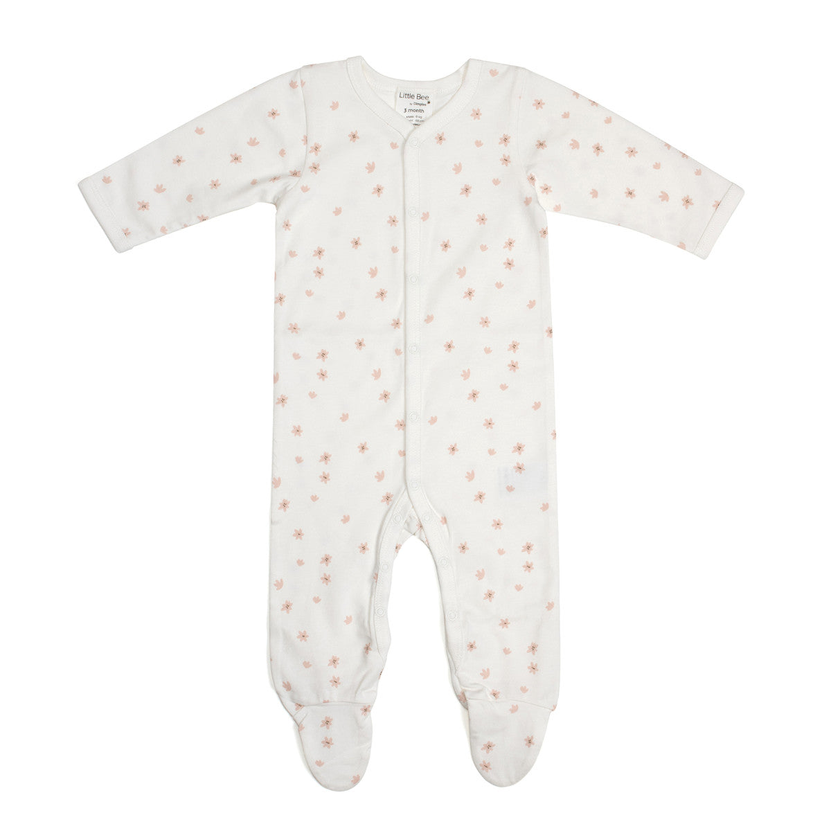 Cotton baby girl onesie with floral print:image,small_image,thumbnail