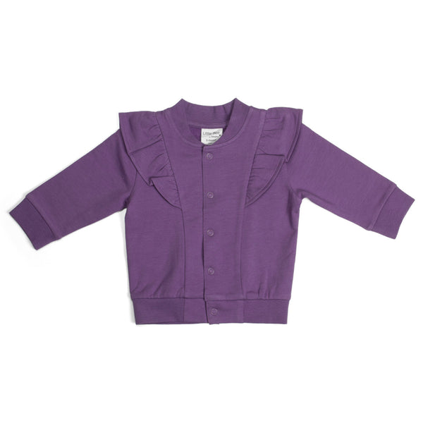 Violet Cotton Fleece Frill Jacket | Baby Clothing | Little Bee by