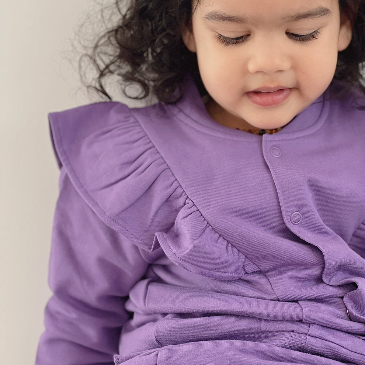 Girls Violet fleece jumper