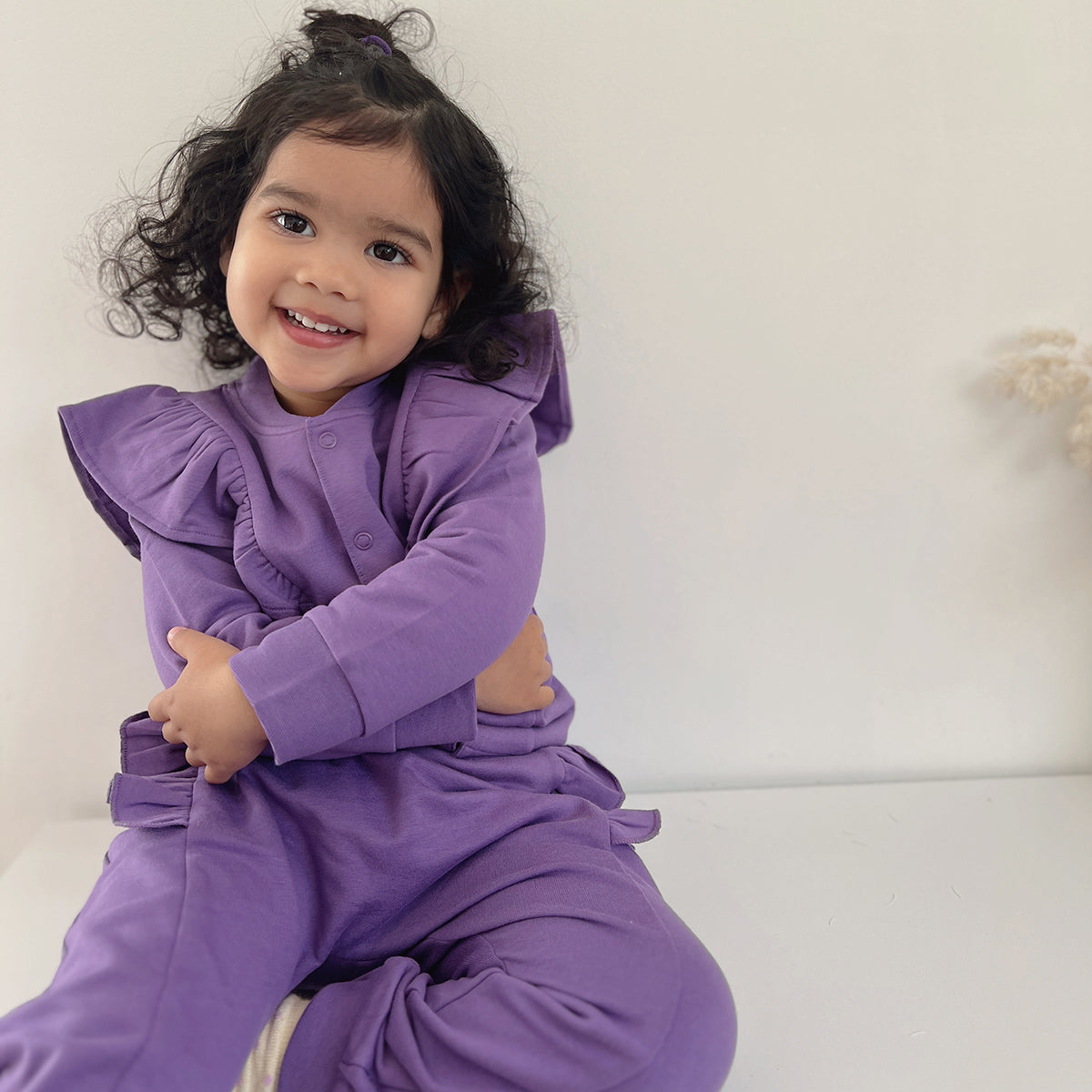 Girls Violet fleece jumper