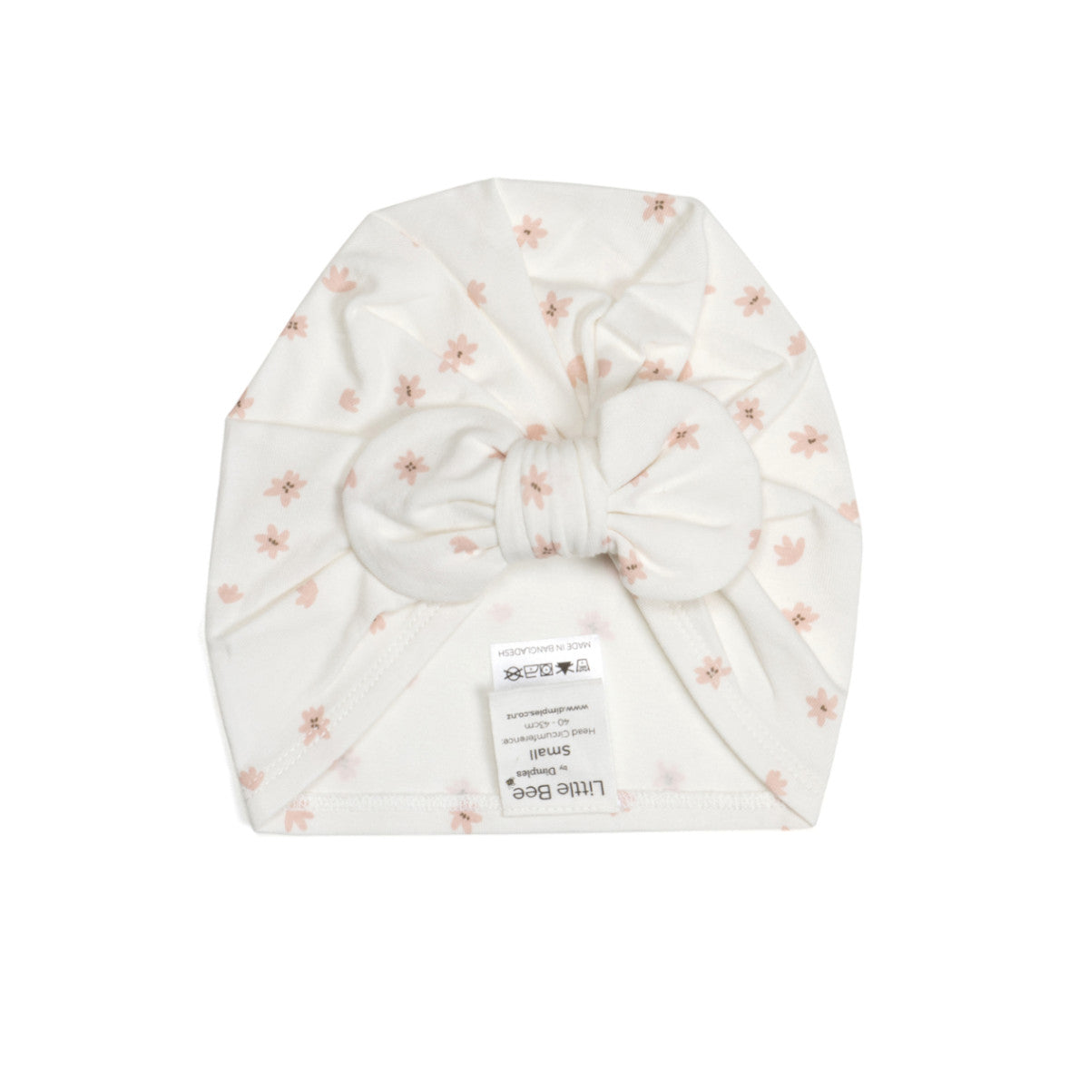Cotton baby girl beanie in floral print:image,small_image,thumbnail