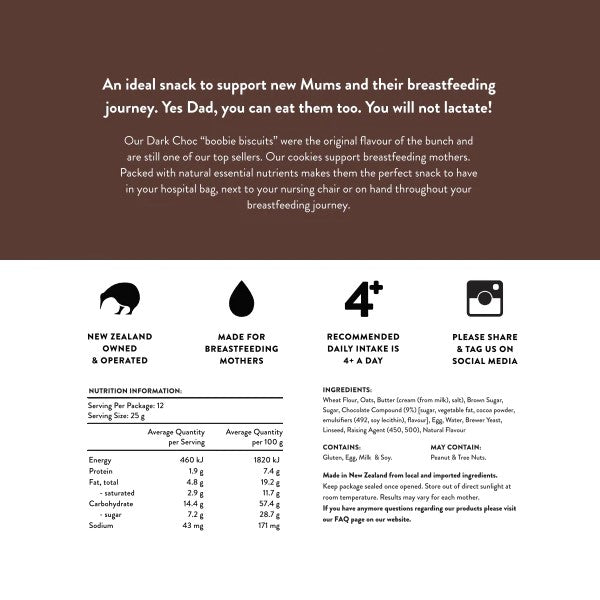 Lactation Station dark Chocolate lactation cookies