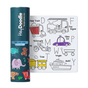 HeyDoodle reusable silicone activity minimat with vehicles :image,small_image,thumbnail,swatch_image