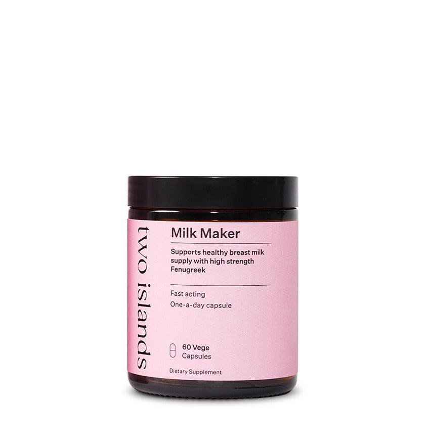 Jar containing Two Island Milk Maker 60 Capsules:image,small_image,thumbnail,swatch_image