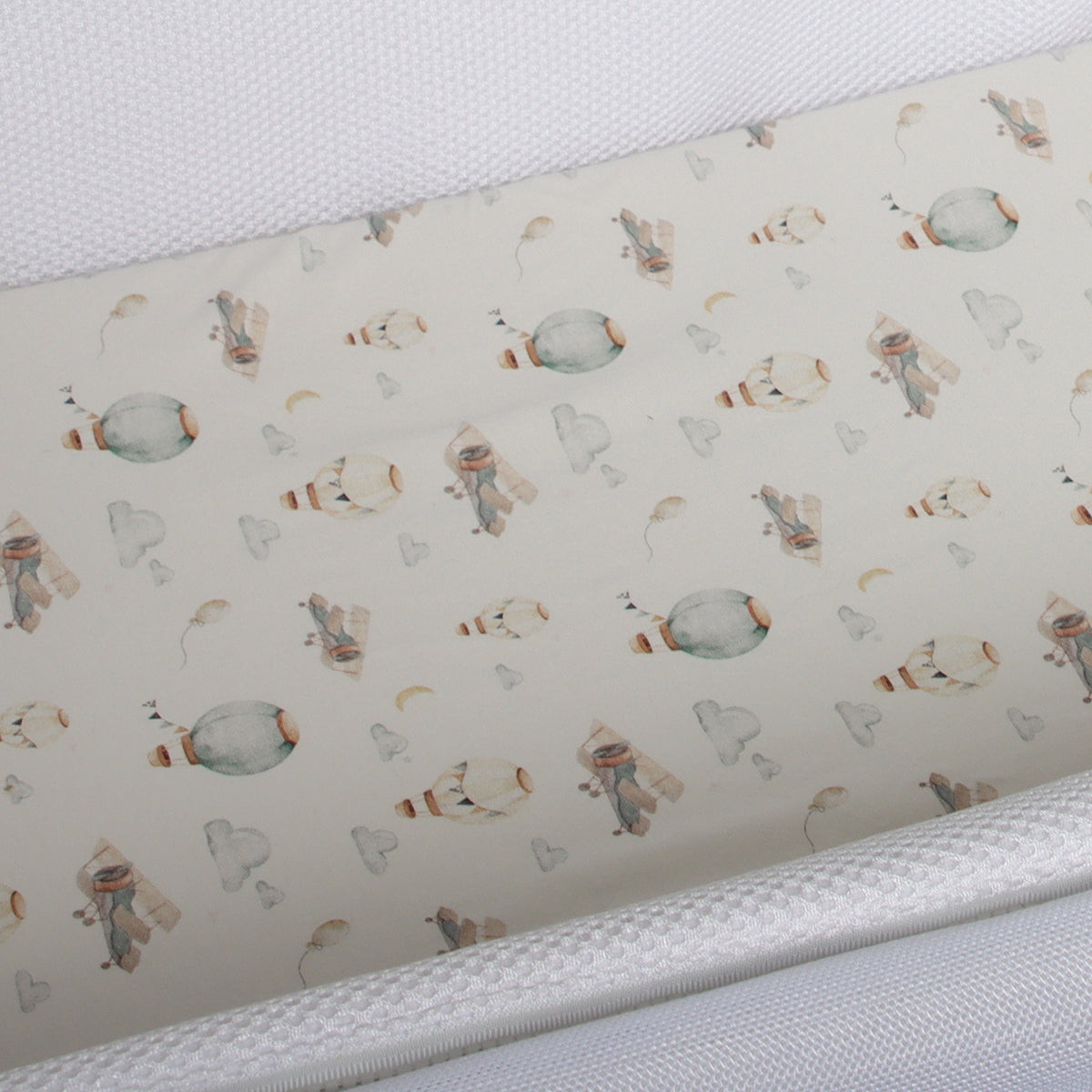 Cotton fitted bassinet sheet in bassinet