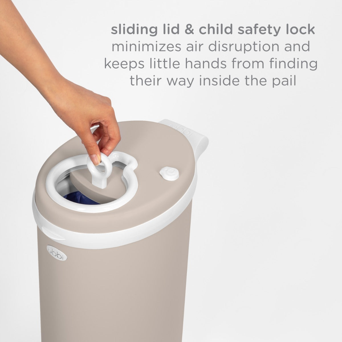 Ubbi Nappy bin in Taupe