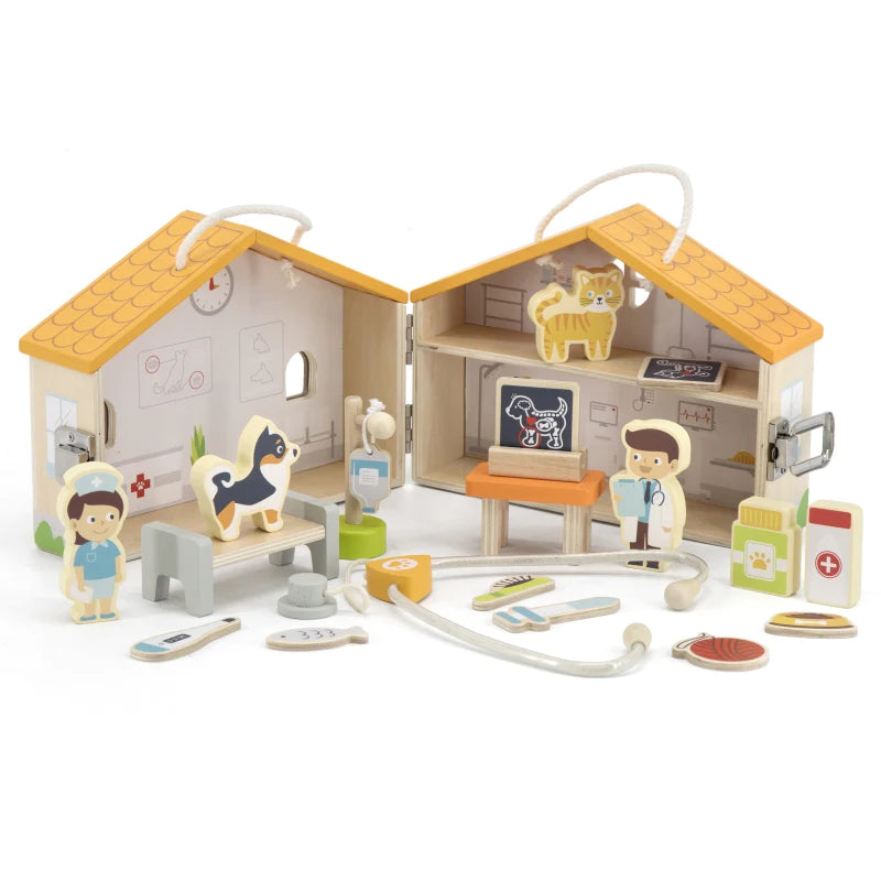 Viga Pet Hospital Set box Opened up with doctor and pet 